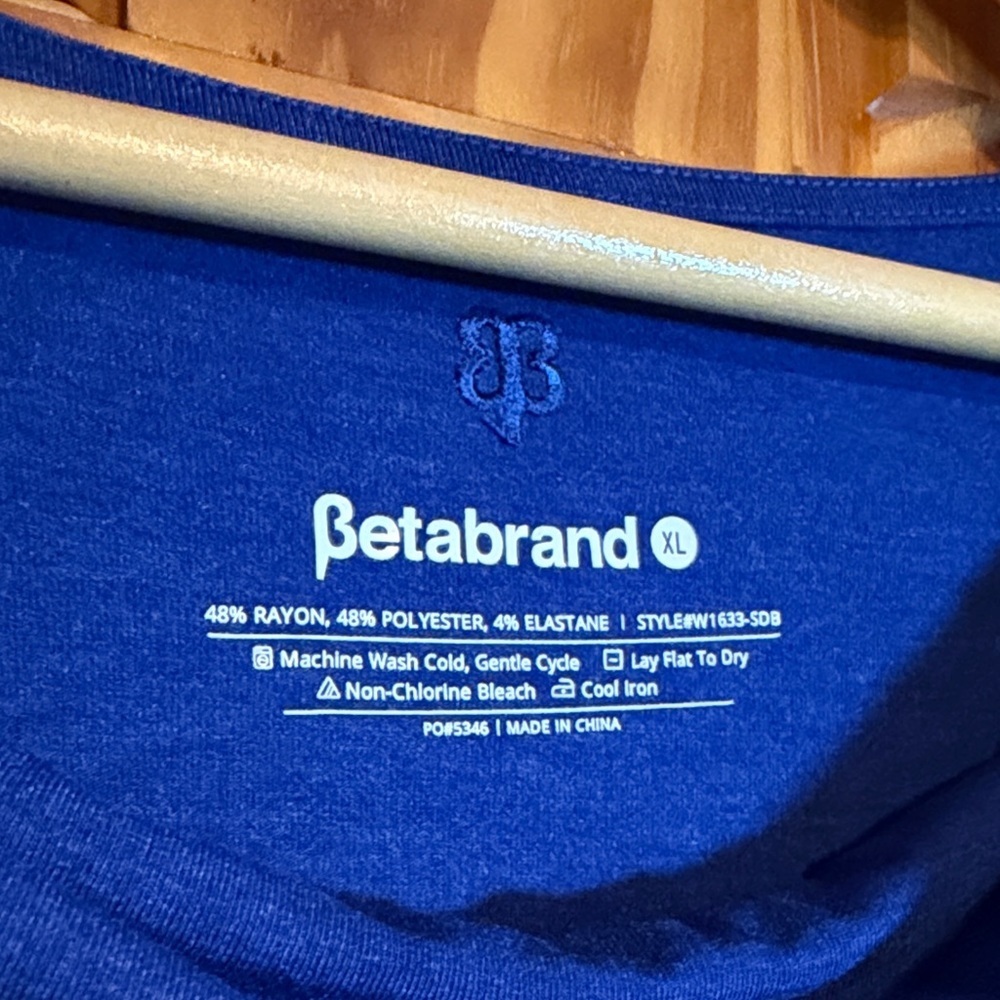 Betabrand Canopy Ruched Dress in royal blue bamboo fabric - Picture 2 of 8